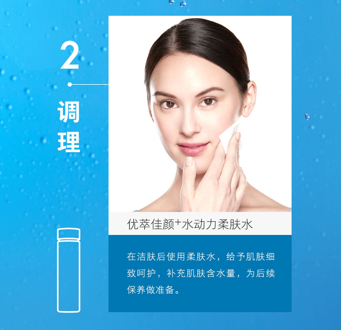 優萃佳顏+水動力滋潤套裝使用步驟 優萃佳顏+水動力滋潤套裝使用步驟